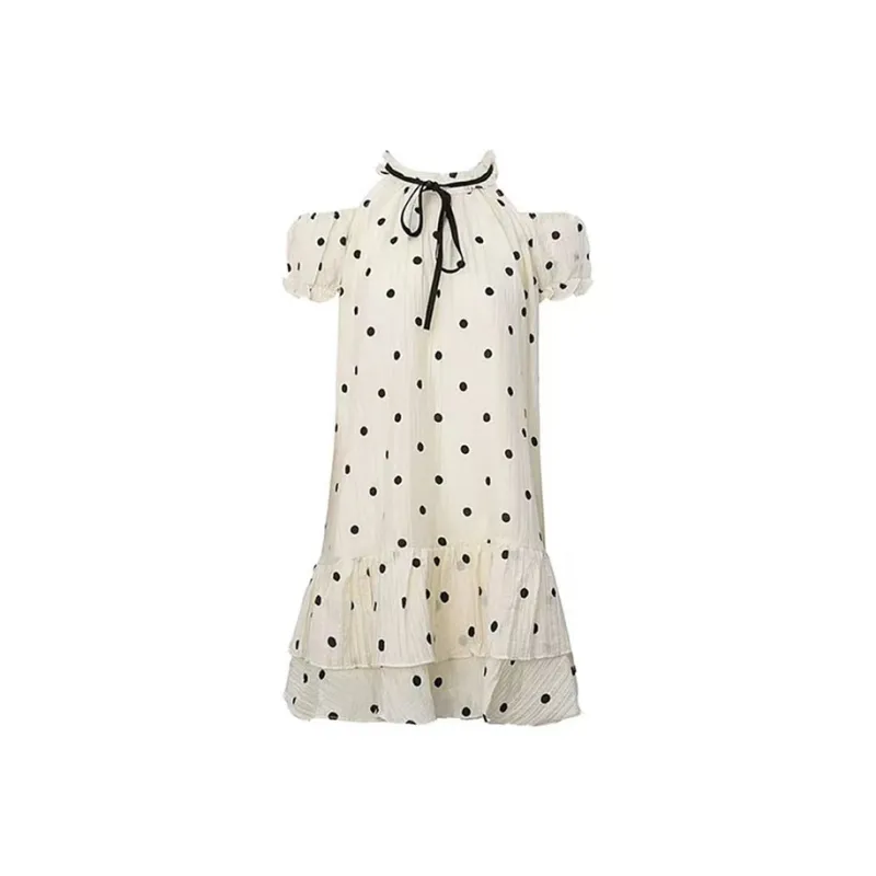 SECFLY OFFICIAL Short Sleeved Dress Women's Ivory-0