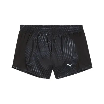 PUMA PUMA X FIRST MILE Favourite Velocity 3' Printed Woven Running Shorts Women's Casual Shorts Women's Black