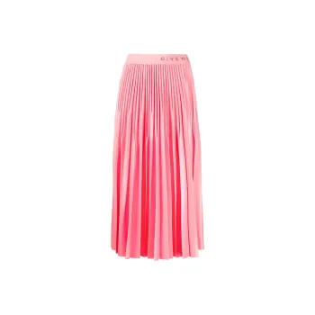Givenchy Logo Trim Pleated Skirt