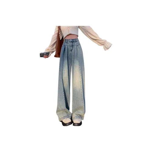 라샤벨 블루 여성 청바지