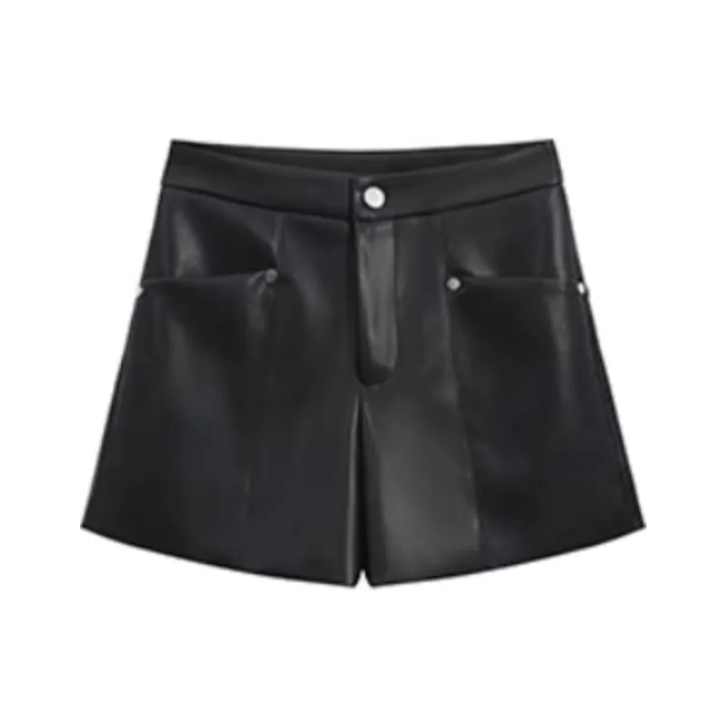 HUASJ Casual Shorts Women's Black-0