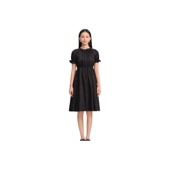 Blood Glitter Short-Sleeved Dresses Women's Black
