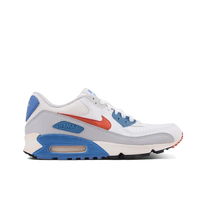 Nike Air Max 90 Cushioning, Wear Resistant Low Top Casual Running Shoes Women's White-1