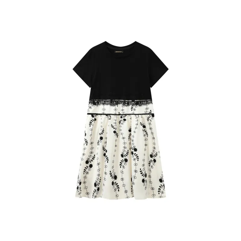 MRR&CO. Short Sleeved Dress Women's Black-0