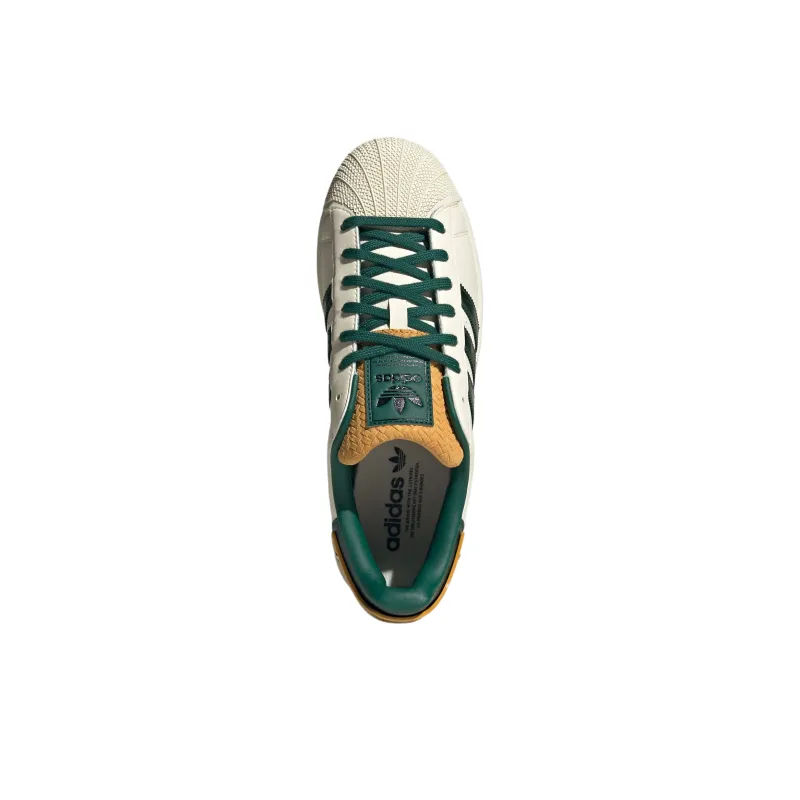 Adidas Originals Superstar 2 Low Top Skateboard Shoes Unisex White Green-5
