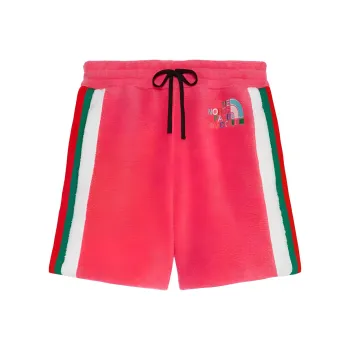 GUCCI X The North Face Fleece Shorts Dark Pink