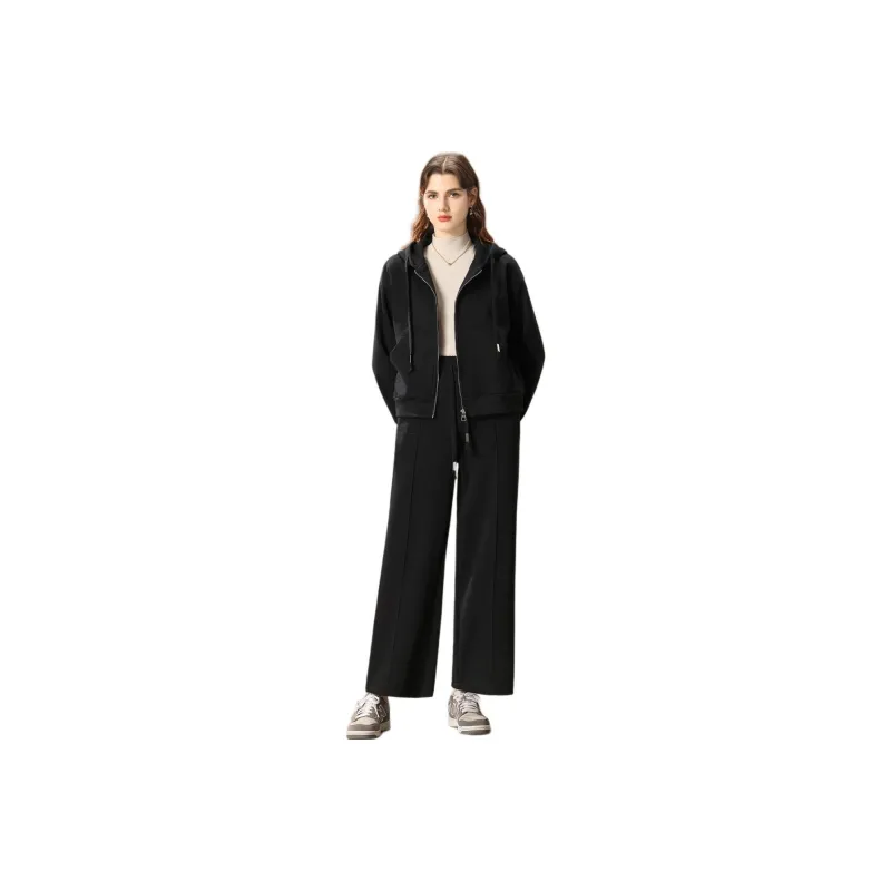 FENHONGMALI Casual Suit Women's Black-0