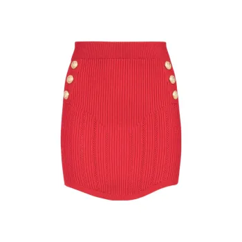 BALMAIN Casual Short Skirts Women's Red