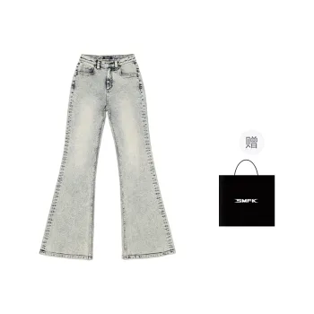 SMFK Jeans Women's White Snowflake