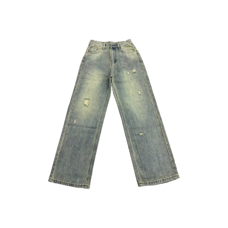 Mu Xiao Xin Jeans Women's Vintage Blue-0