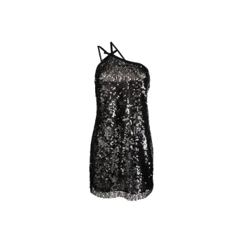 MSGM Sequin Embellished Sleeveless Tulle Mini Dress
