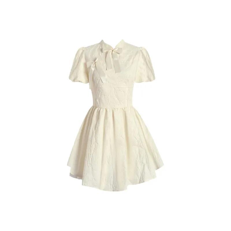 Qingli Wanton Short Sleeved Dresses Women's-0