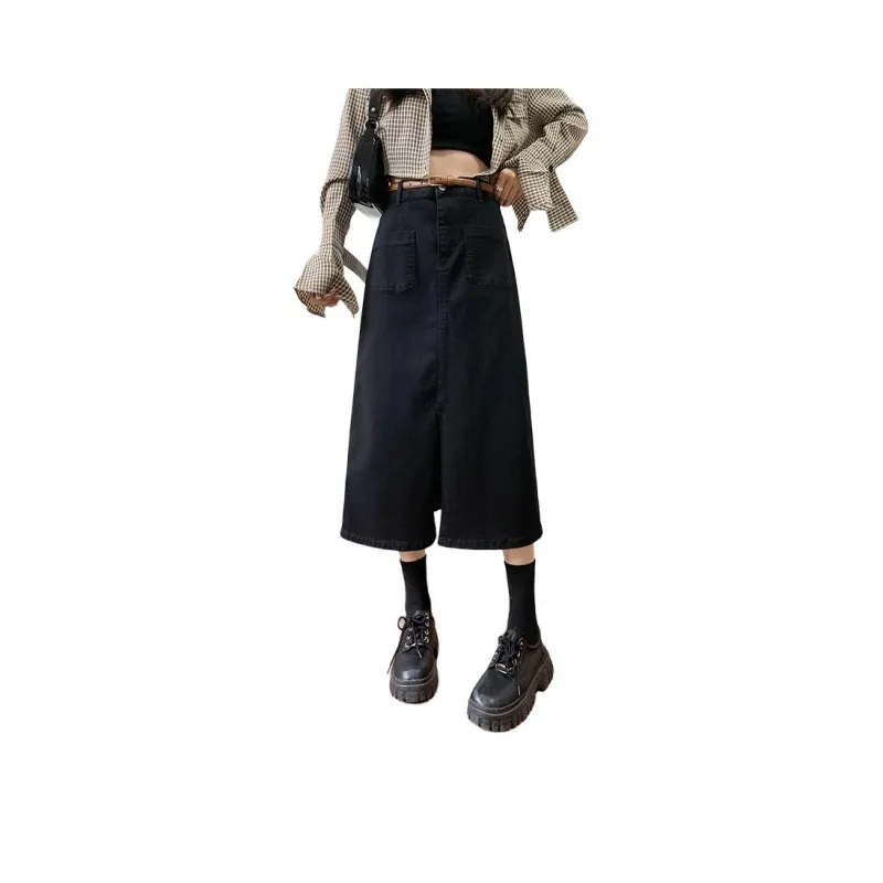 ZAZN Denim Long Skirts Women's-35