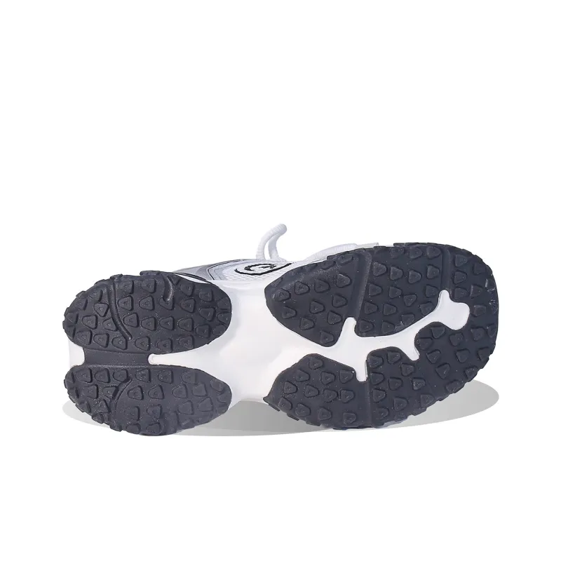 BPLB Slip Resistant, Abrasion Resistant, Breathable Low Top Chunky Sneakers Unisex White Silver Gray-3