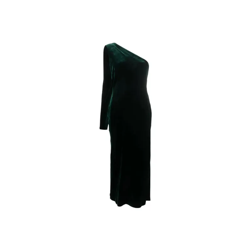 Polo Ralph Lauren Lacee One shoulder Velvet Dress-0