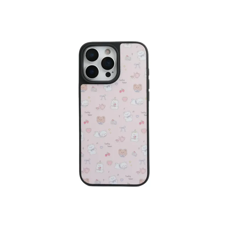 Sopi TPU Material Foundation Full Screen Cake Bear Phone Cases Compatible With IPhone 16/15 Pro Max/Apple 13/14 Pro/Max-0