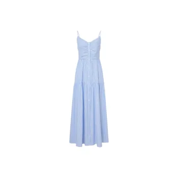 MOCO Slip Dresses Women's Blue White Stripes Color
