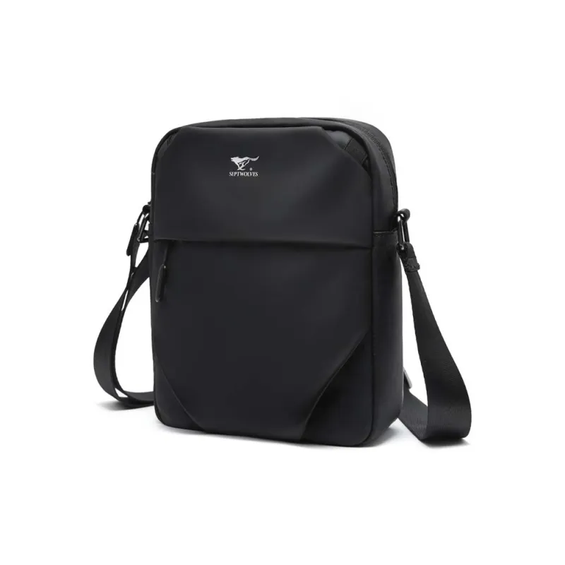 SEPTWOLVES Oxford Crossbody Bag, QPL, Day Bag Regular Men's Black-0