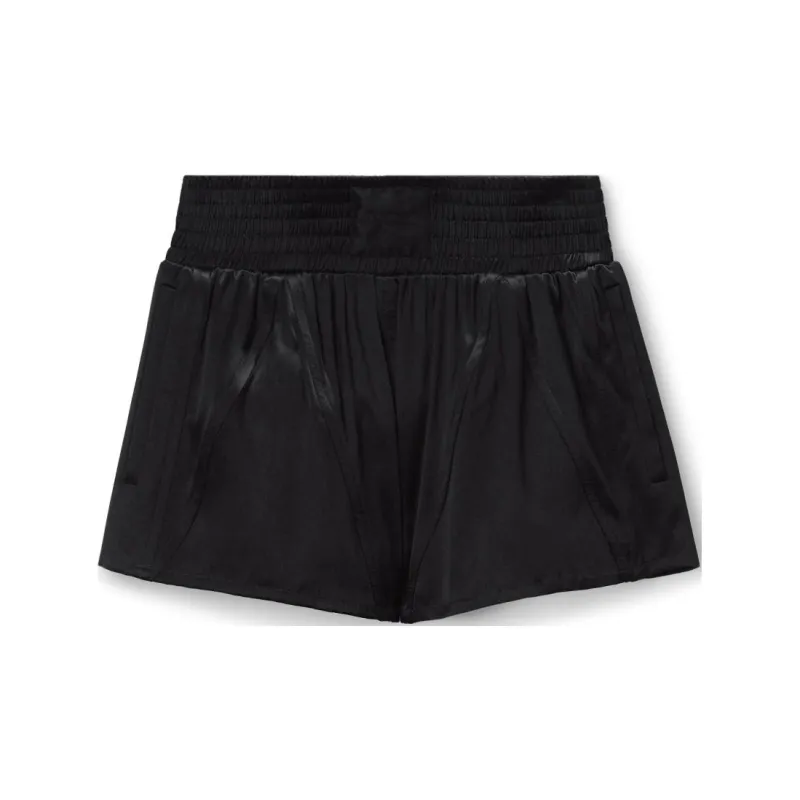 Alexander Wang Wide Elastic Mini Shorts Black-0