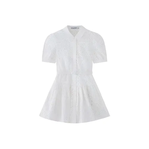 Self portrait Short Sleeved Dresses Women's White