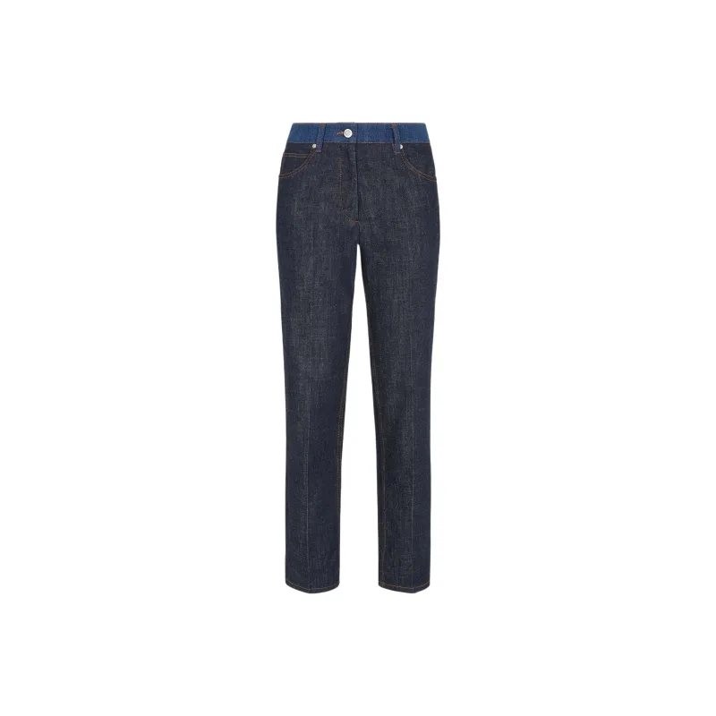 FENDI Ff Logo Slim Fit Jeans-0