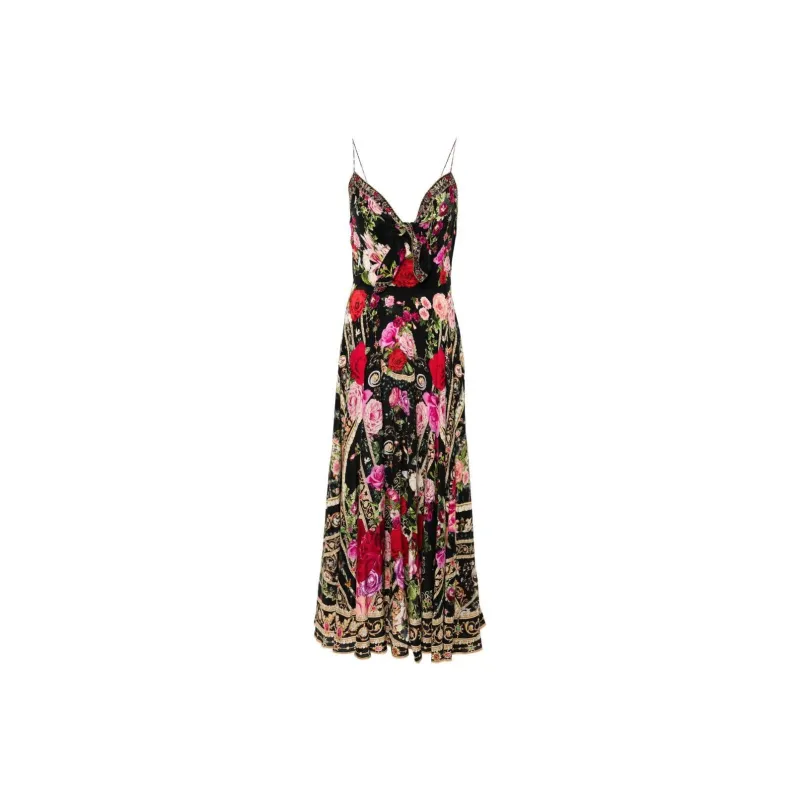 Camilla Long Dress W/ Tie Front Reservation For Love-0