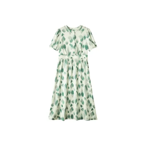 Dme Short Sleeved Dresses Women's Seaweed Green