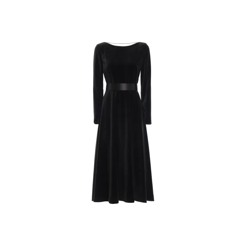 MaxMara Long Sleeved Dresses Women's Black-0