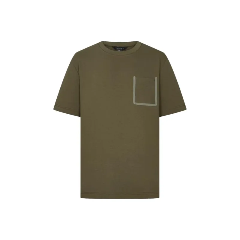 URBAN REVIVO T Shirts Men Olive Green-0