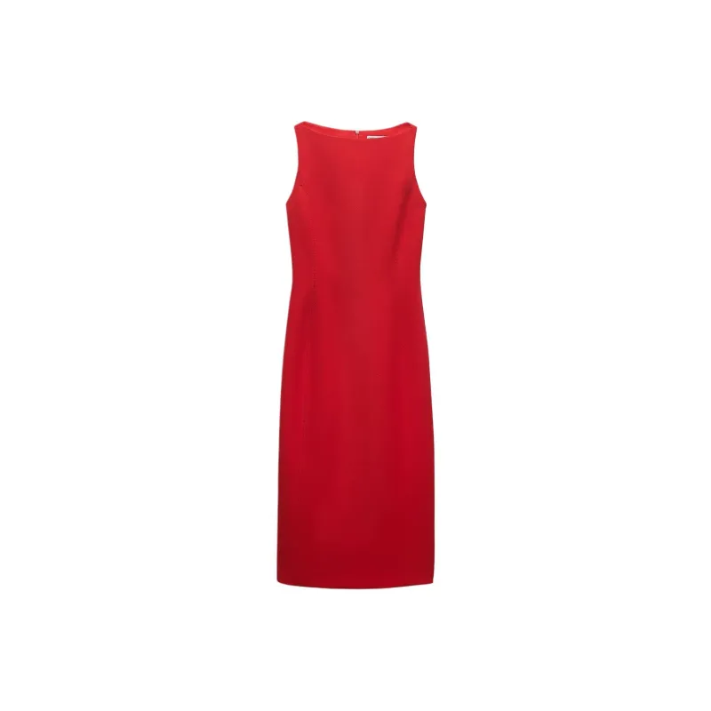 ZARA Sleeveless Dress Women's Bright Red-0