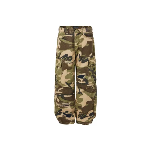 BEAR UNION Cargo Pants Unisex Army Green