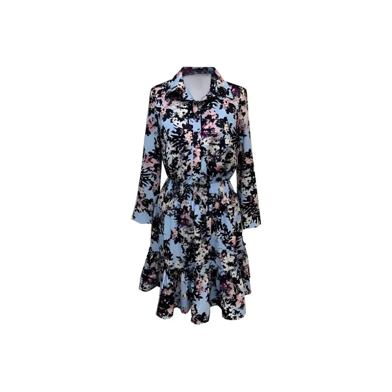 TAYLOR Long-Sleeved Dresses Women's Blue-0