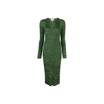 GANNI Long-Sleeved Dresses Women's Green
