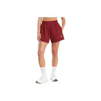 GYMSHARK TRAINING FLEECE SHORTS Casual Shorts Women's Five-Spice Red