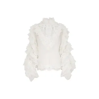 Zimmermann Crush Heart Trim Blouse