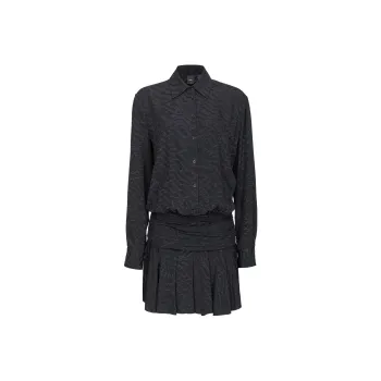 PINKO Arzach Logo jacquard Shirtdress