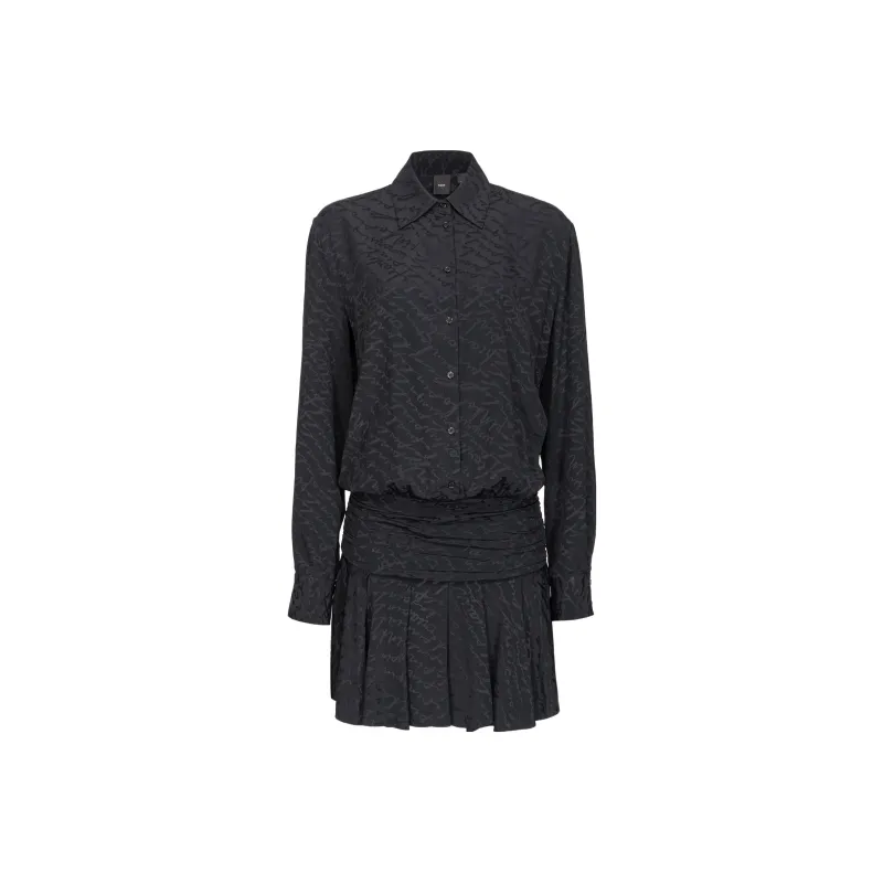 PINKO Arzach Logo jacquard Shirtdress-0