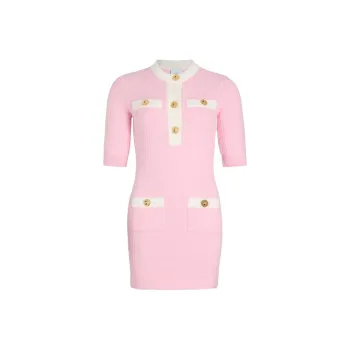 Patou Waffle knit Cotton Mini Dress