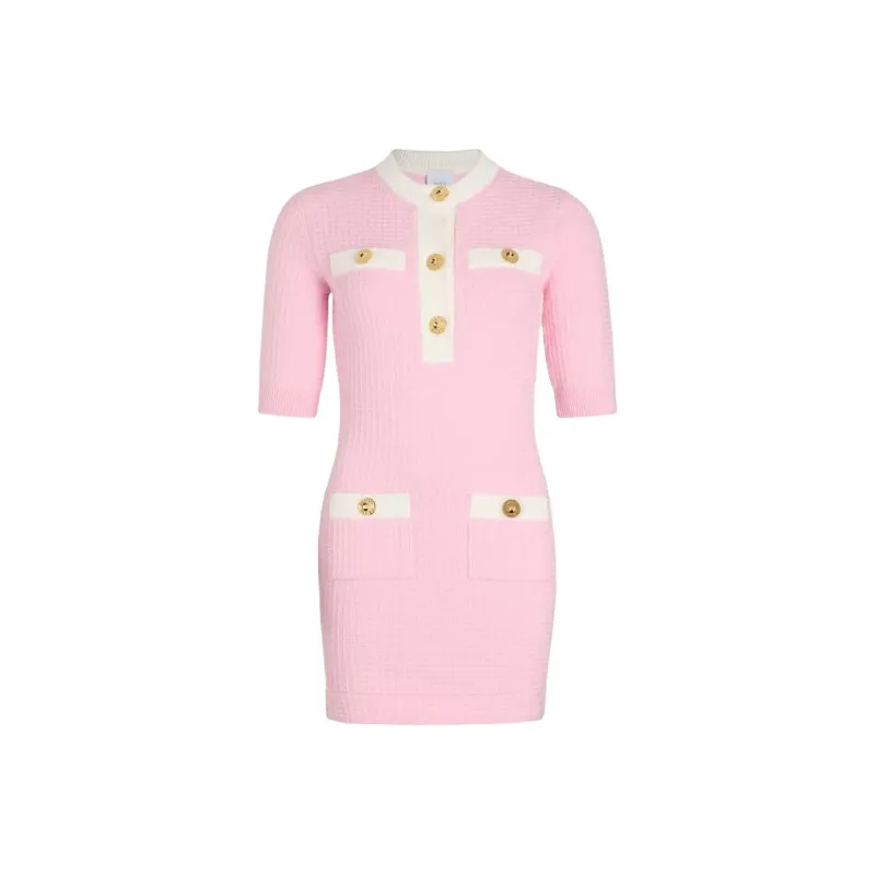 Patou Waffle knit Cotton Mini Dress-0