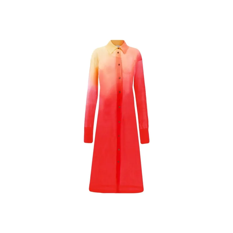 Ferragamo Long-Sleeved Dresses Women's Red-0