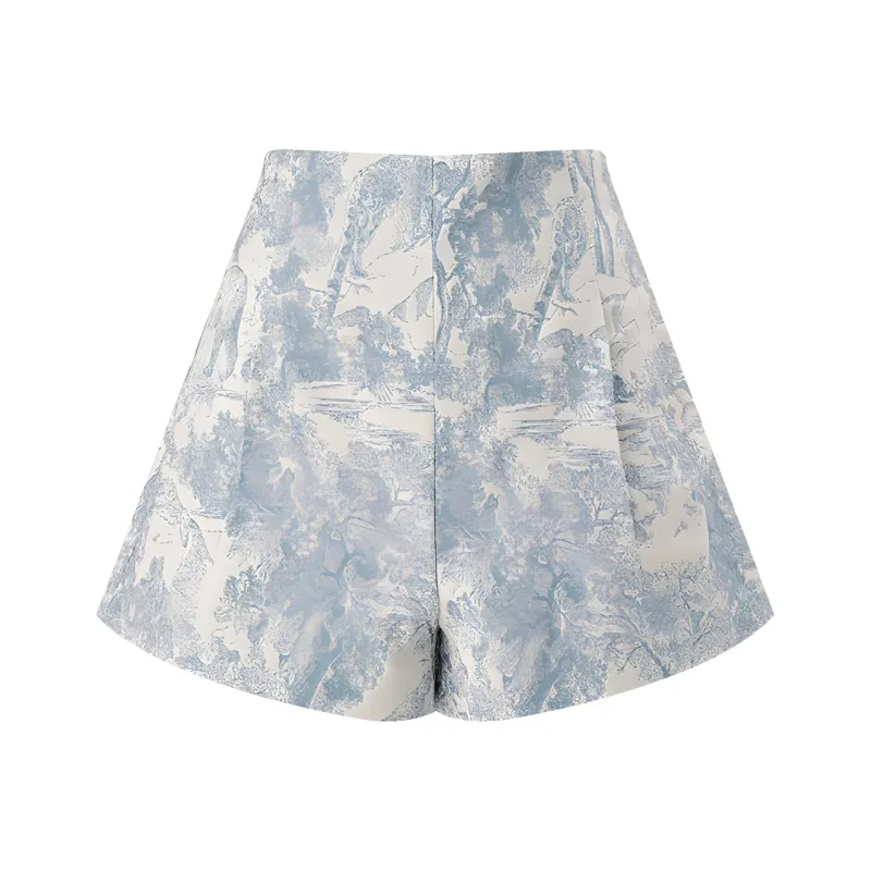 TAMMY TANGS Casual Shorts Women's Blue-0