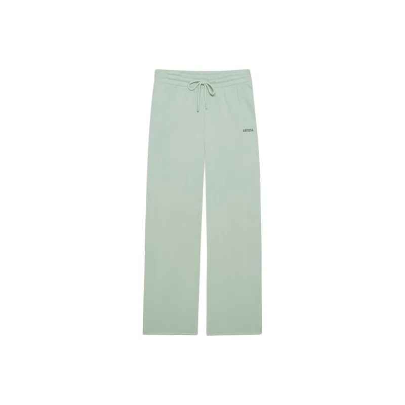 ARITZIA Terry Sweatfleece Boyfriend Wide Sweatpant Knitted Sports Pants Women's Terrace Sage-0