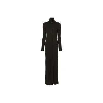NANUSHKA Mélange Zip up Maxi Dress