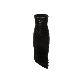 NORMA KAMALI Diana Shirred Midi Dress