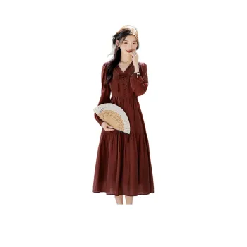 Like The Age Of Water Long Sleeved Dresses Women's Red