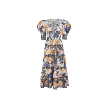 Farm Rio Summer Flowers print Maxi Dress