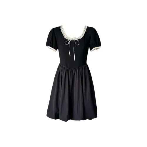AURORA MUSE Short Sleeved Dress Women's Black