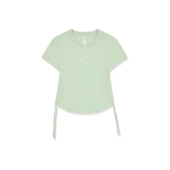 QIAODAN Sports Life Collection SS25 T Shirt Women's Nouveau Leaf Green