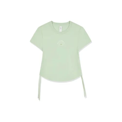 QIAODAN Sports Life Collection SS25 T Shirt Women's Nouveau Leaf Green