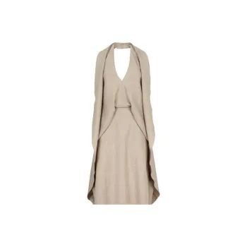 FENDI Cut out Draped Wool Dress